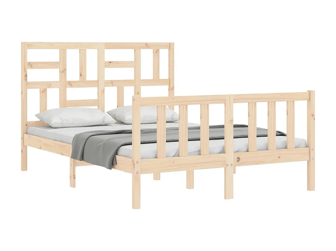 Lit double | Lit adulte | Cadre de lit 140x200 cm bois massif de pin