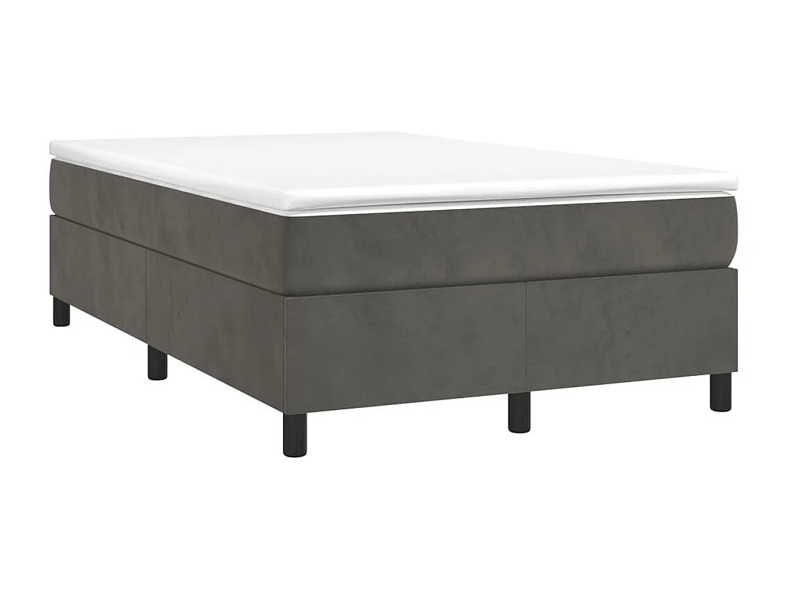 Lit simple | Lit adulte, enfant | Cadre de lit gris foncé 120x200 cm velours