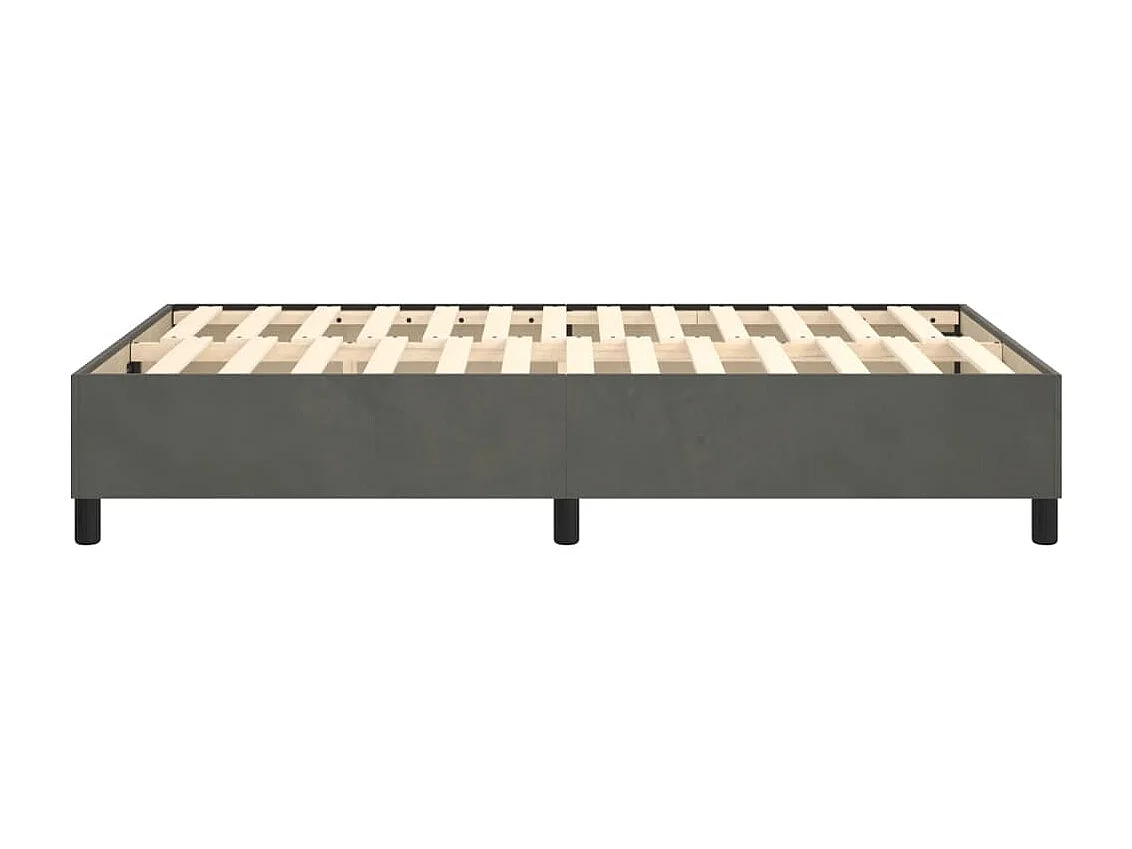Lit simple | Lit adulte, enfant | Cadre de lit gris foncé 120x200 cm velours