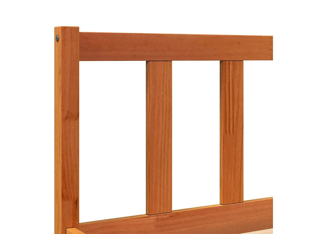 Lit double | Lit adulte | Cadre de lit cire marron 180x200cm bois pin massif