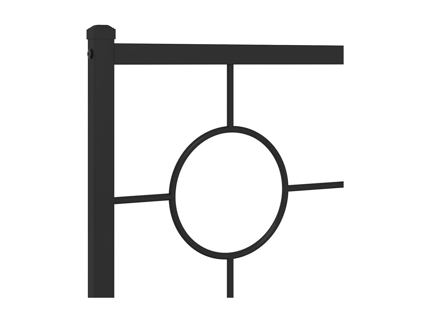 Lit simple | Lit adulte, enfant | Cadre de lit métal avec pied de lit noir 107x203cm