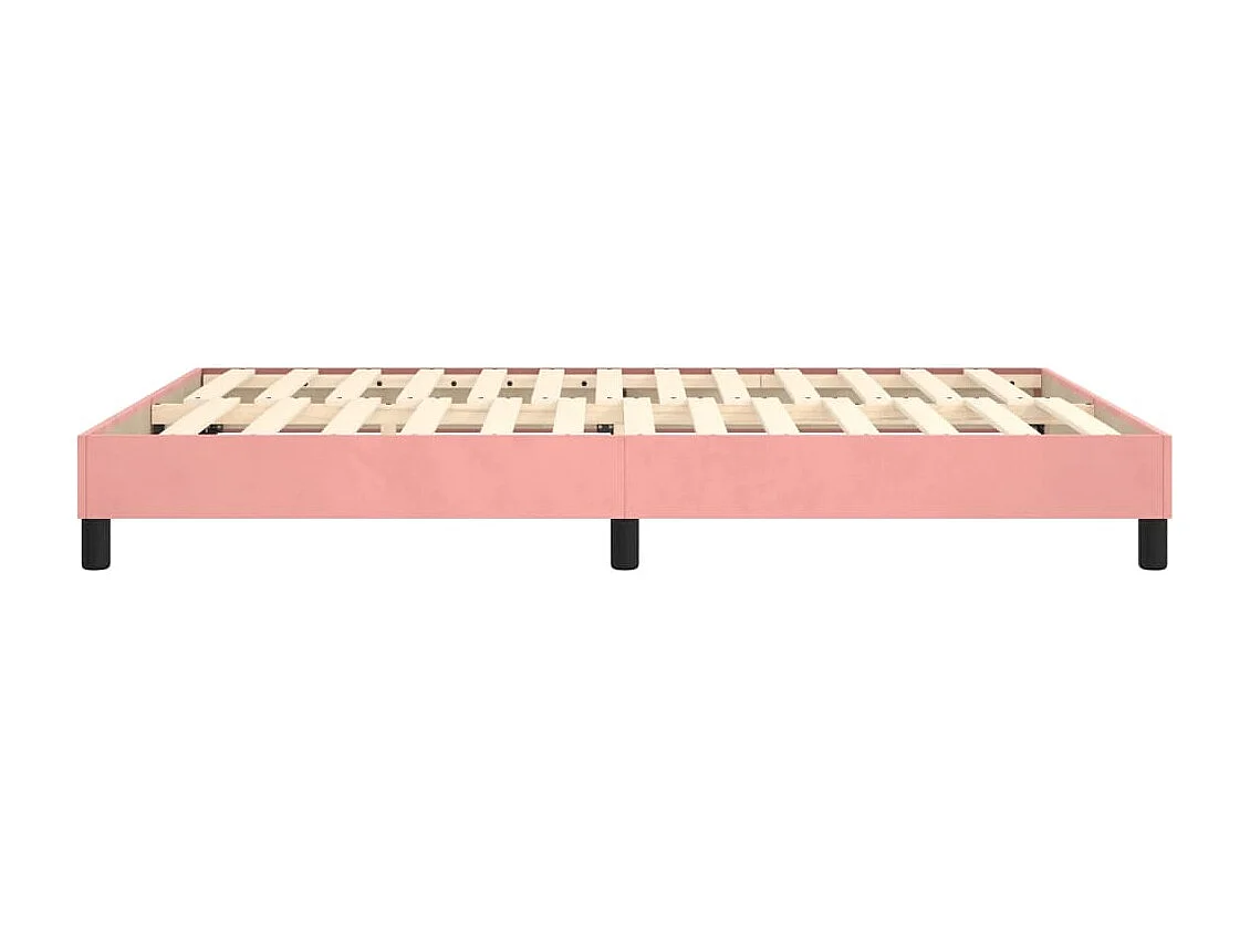 Lit double | Lit adulte | Cadre de lit rose 140x200 cm velours