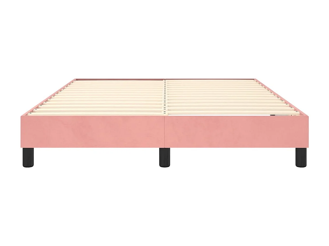 Lit double | Lit adulte | Cadre de lit rose 140x200 cm velours