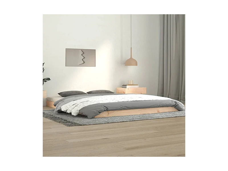 Lit double | Lit adulte | Cadre de lit 140x190 cm bois de pin massif