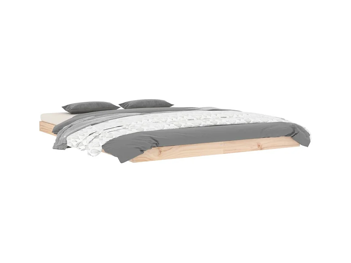Lit double | Lit adulte | Cadre de lit 140x190 cm bois de pin massif