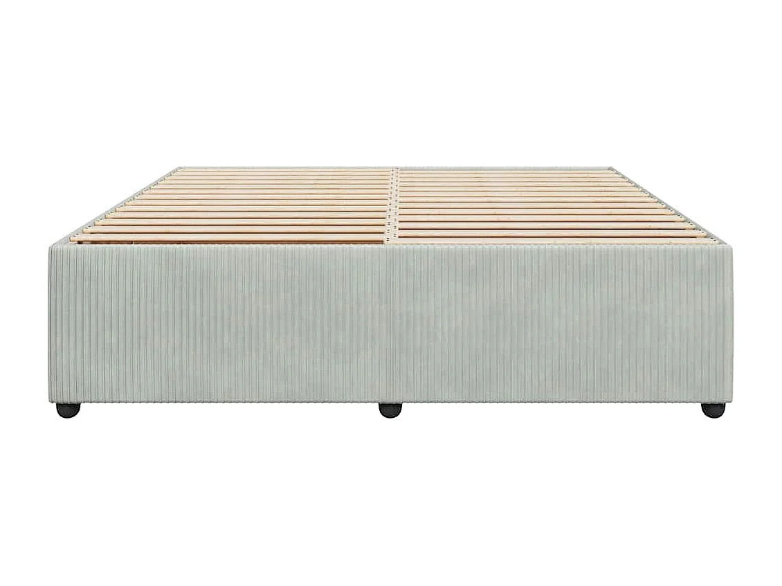 Letto per adulti | Letto matrimoniale | Giroletto senza Materasso Grigio Chiaro 180x200 cm Velluto