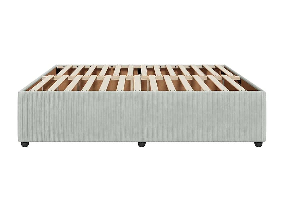 Letto per adulti | Letto matrimoniale | Giroletto senza Materasso Grigio Chiaro 180x200 cm Velluto