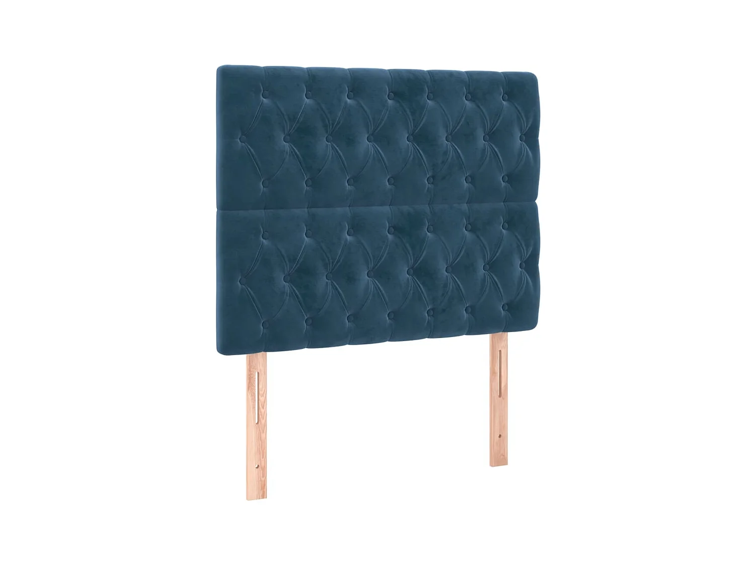 Lit simple | Lit adulte, enfant | Cadre de lit bleu foncé 100x200 cm velours