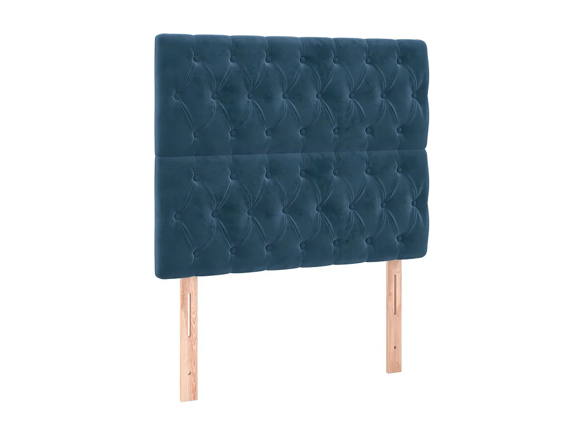 Lit simple | Lit adulte, enfant | Cadre de lit bleu foncé 100x200 cm velours