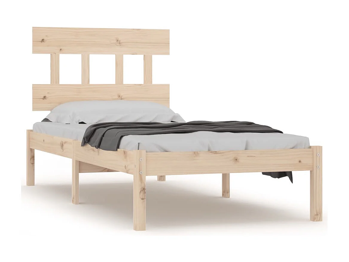 Lit simple | Lit adulte, enfant | Cadre de lit 90x200 cm bois massif