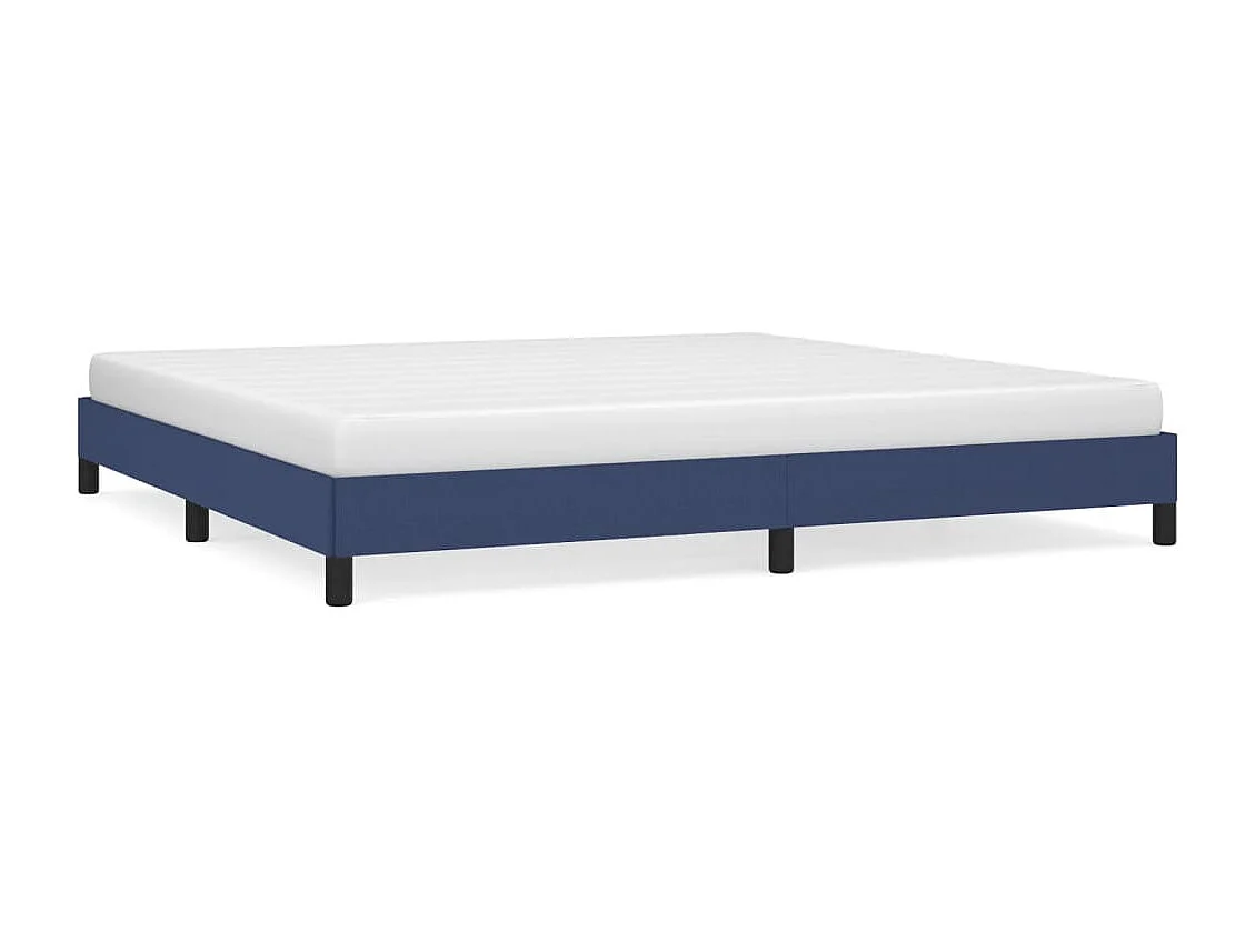 Lit double | Lit adulte | Cadre de lit bleu 200x200 cm tissu