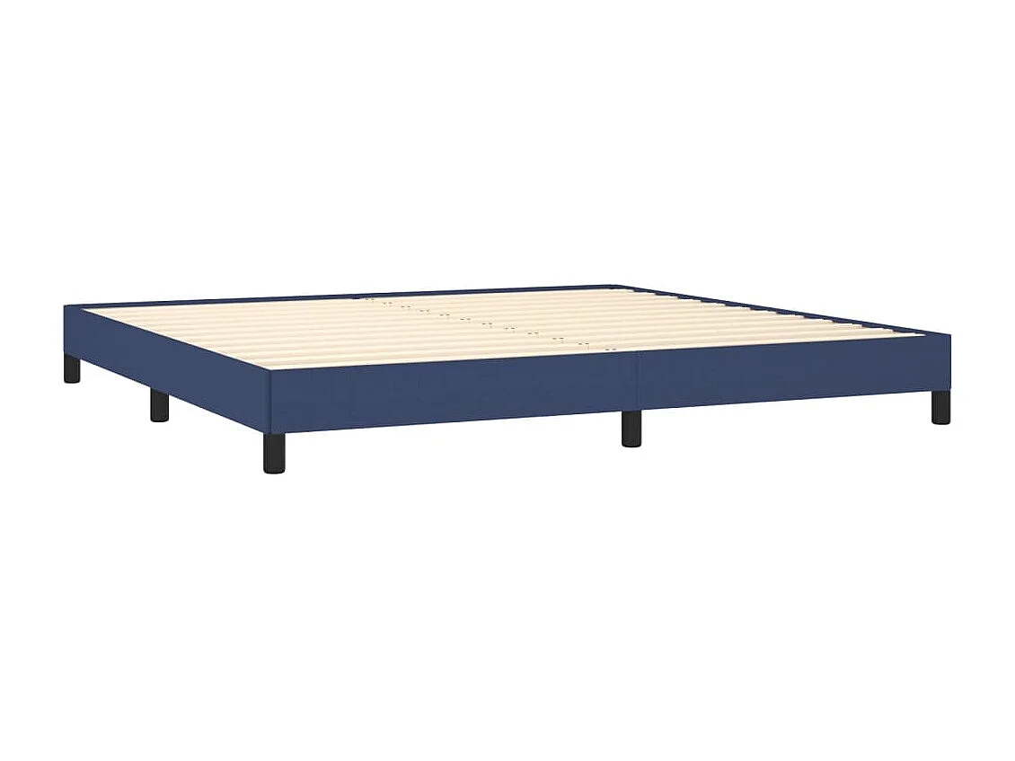 Lit double | Lit adulte | Cadre de lit bleu 200x200 cm tissu