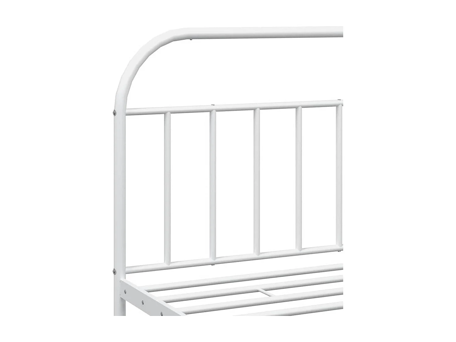 Lit double | Lit adulte | Cadre de lit métal et pied de lit blanc 193x203 cm