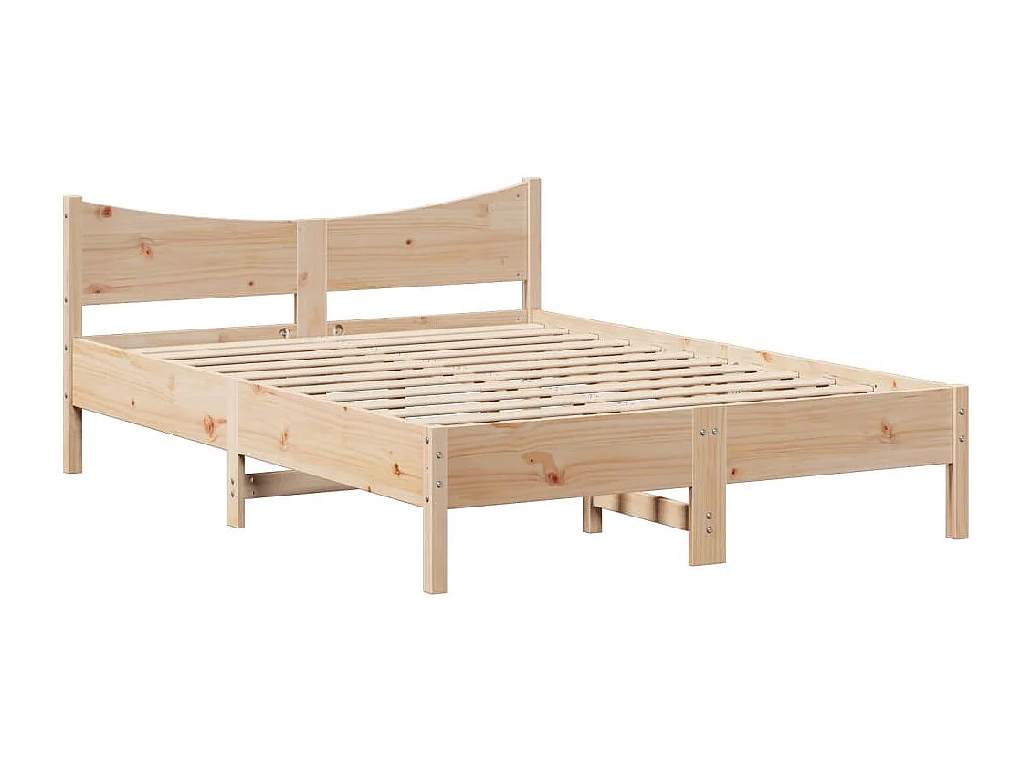 Letto per adulti | Letto singolo | Giroletto senza Materasso 120x200 cm in Legno Massello di Pino