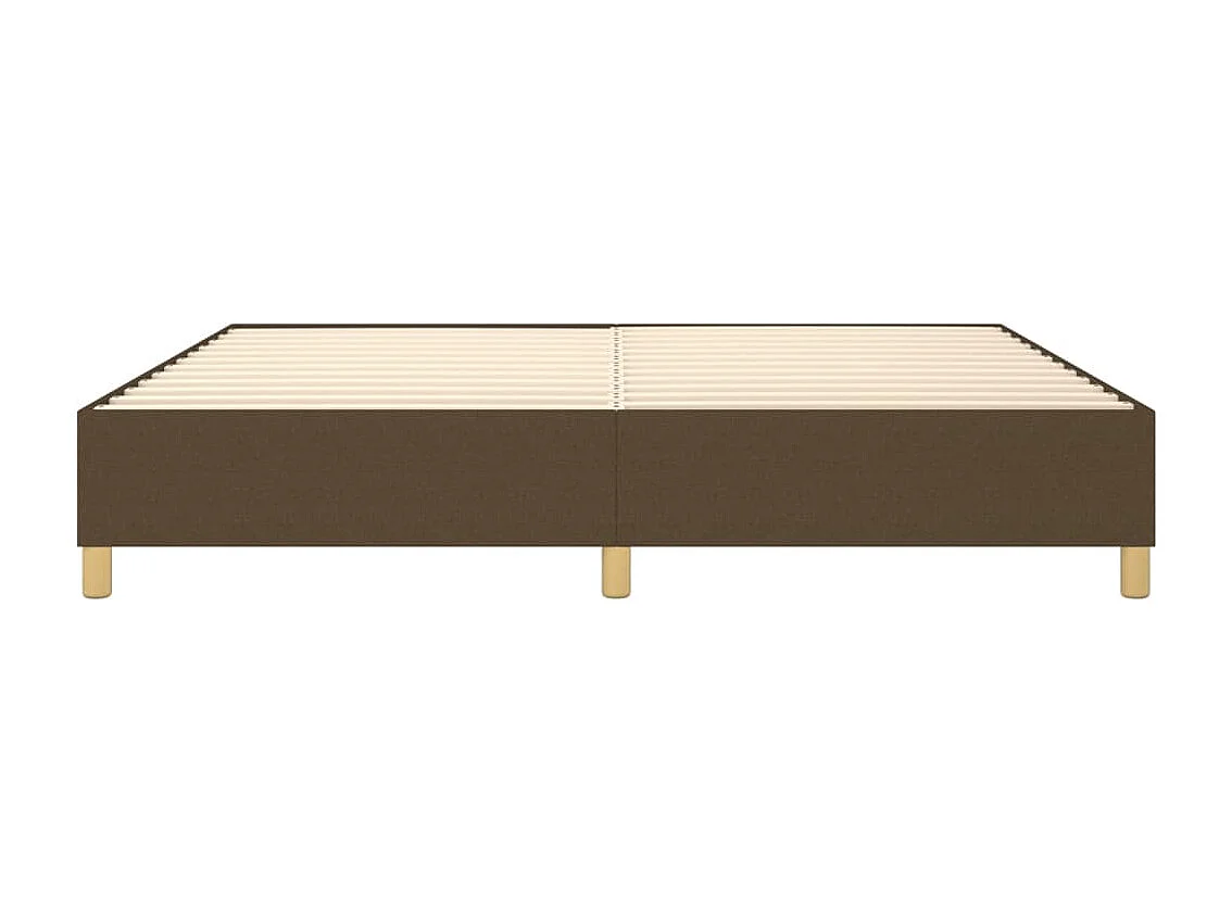 Lit double | Lit adulte | Cadre de lit marron foncé 200x200 cm tissu