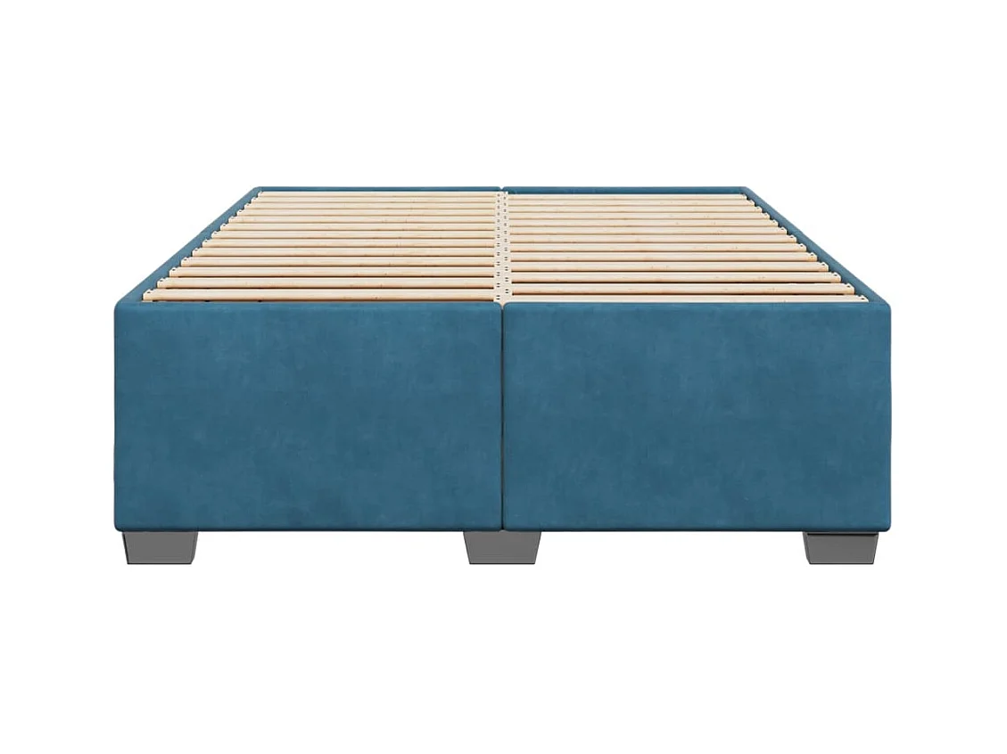 Lit double | Lit adulte | Cadre de lit bleu 160x200 cm velours