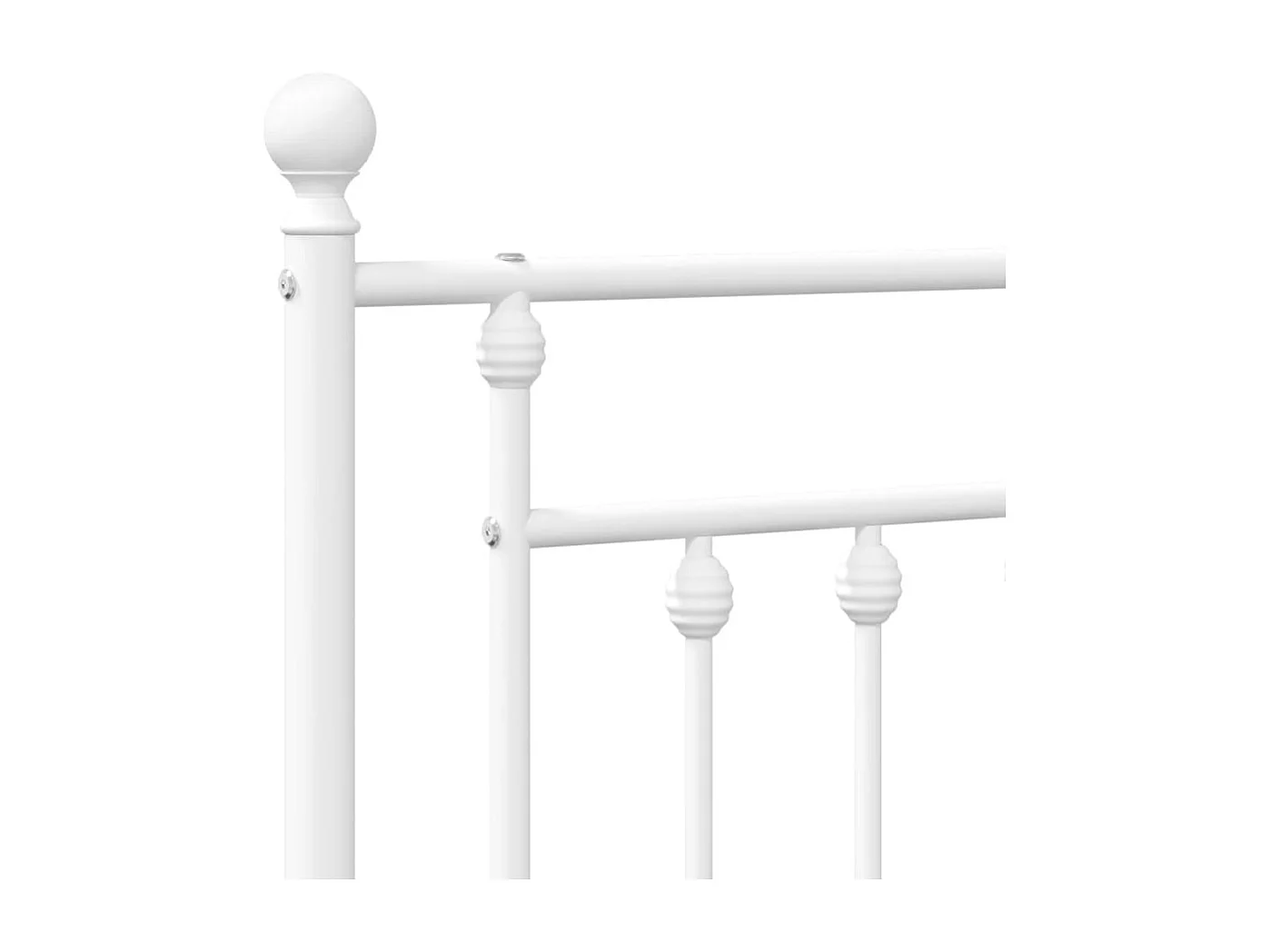 Lit simple | Lit adulte, enfant | Cadre de lit métal et pied de lit blanc 120x190 cm