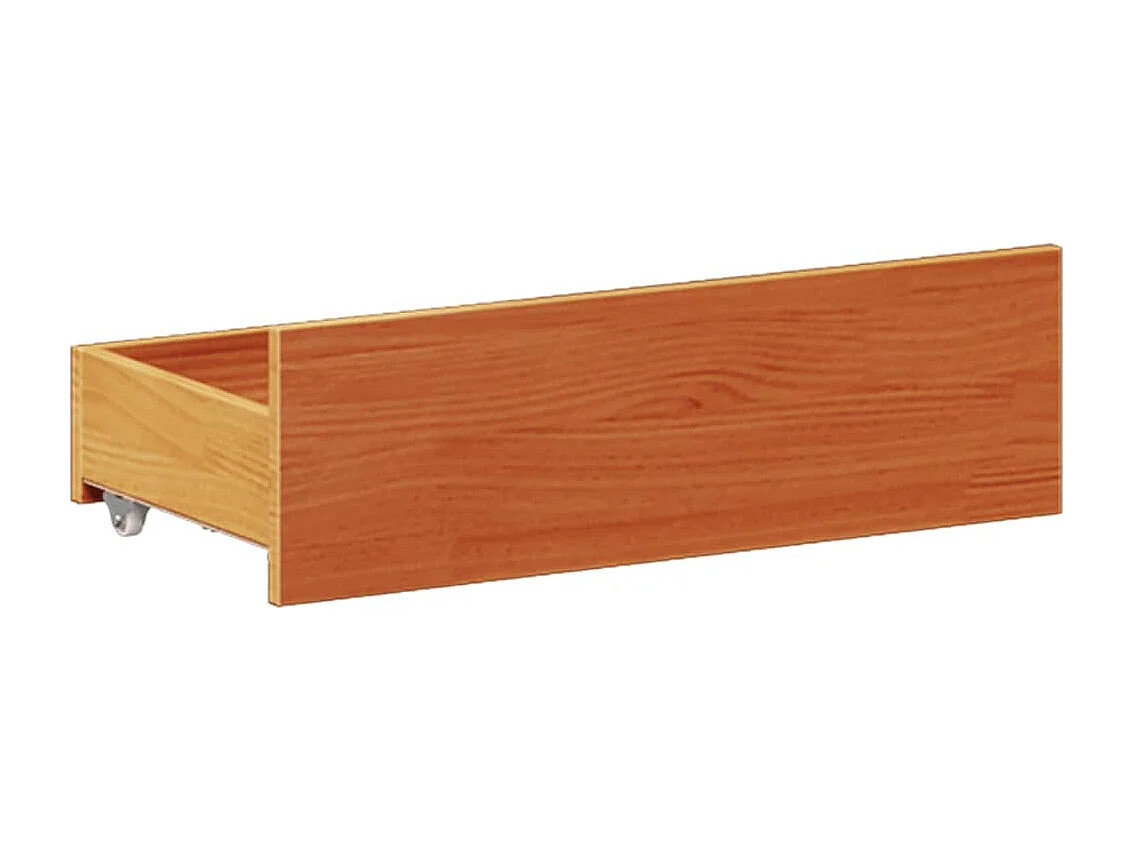 Lit double | Lit adulte | Cadre de lit avec tête de lit brun cire 140x200 cm