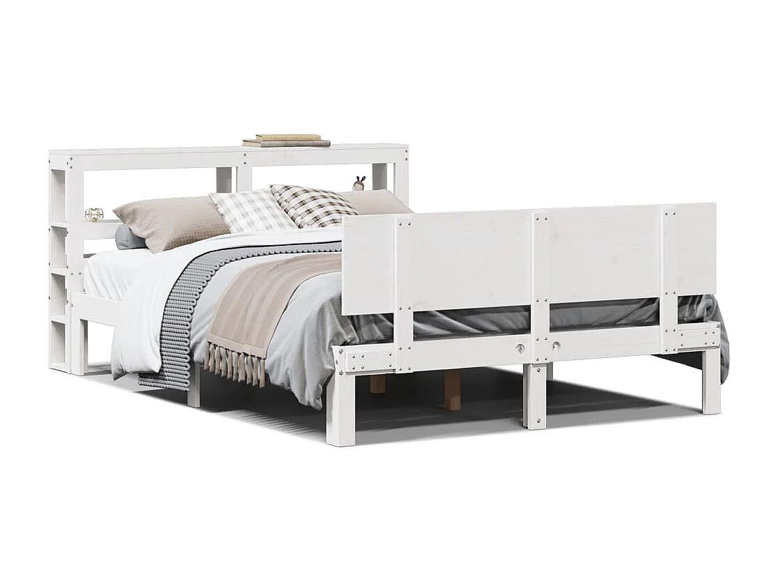 Letto per adulti | Letto matrimoniale | Giroletto con Testiera senza Materasso Bianco 140x200 cm