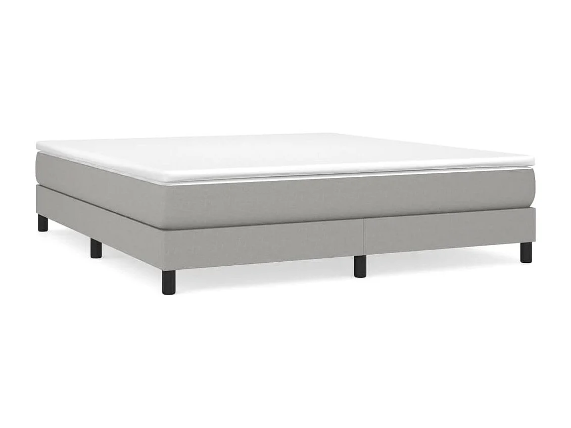 Lit double | Lit adulte | Cadre de lit gris clair 180x200 cm tissu