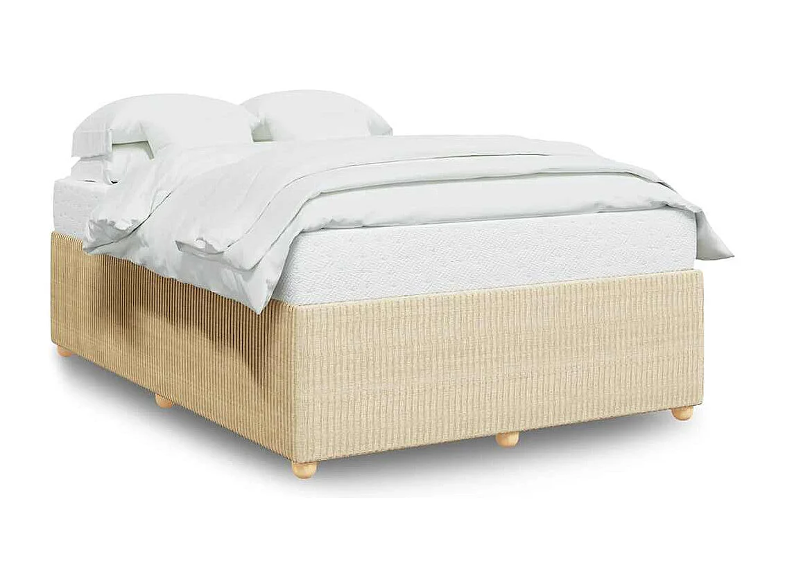 Lit double | Lit adulte | Cadre de lit crème 160x200 cm tissu