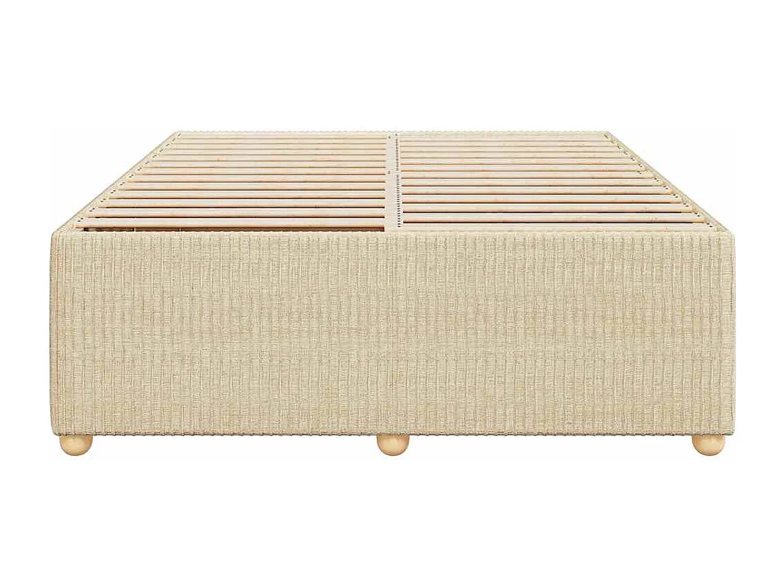 Lit double | Lit adulte | Cadre de lit crème 160x200 cm tissu