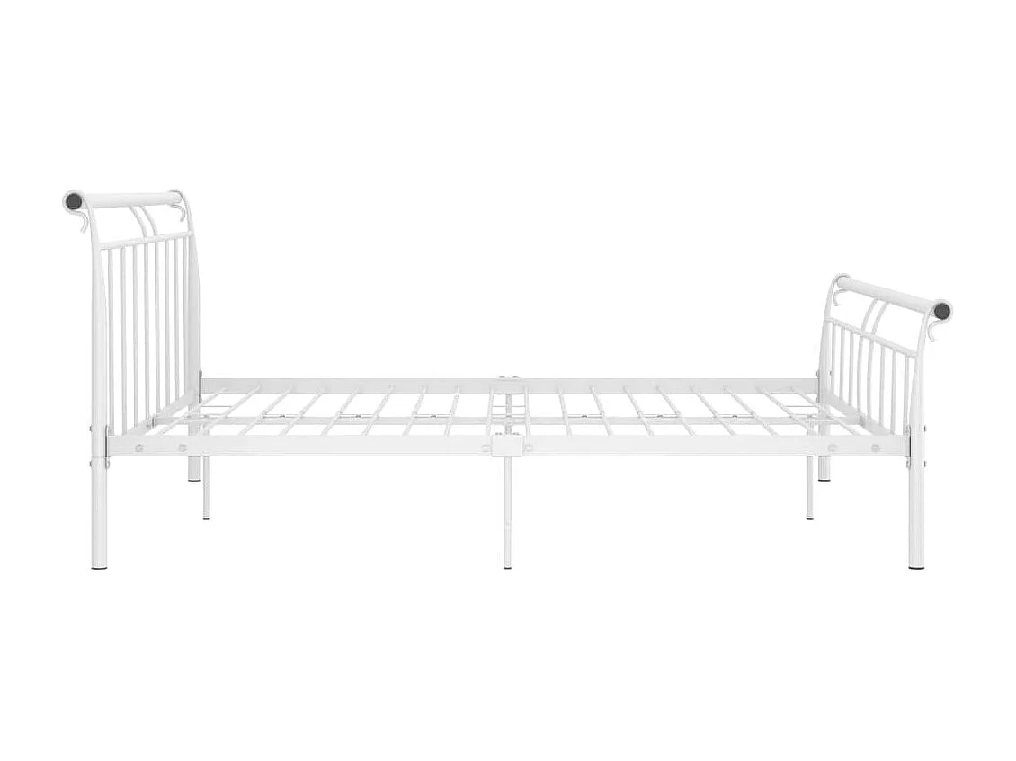 Lit double | Lit adulte | Cadre de lit blanc métal 160x200 cm