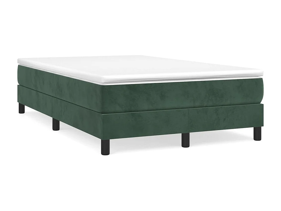 Lit simple | Lit adulte, enfant | Cadre de lit vert foncé 120x200 cm velours