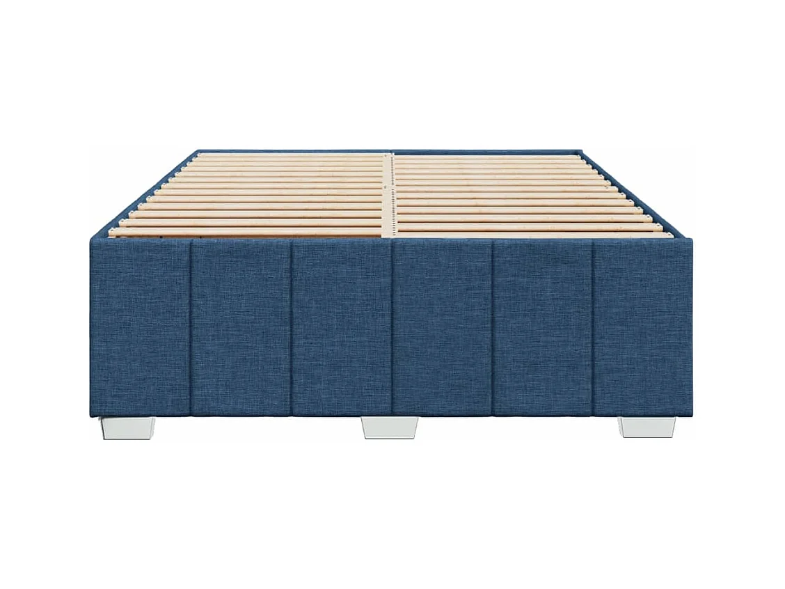 Letto per adulti | Letto matrimoniale | Giroletto senza Materasso Blu 140x200 cm in Tessuto