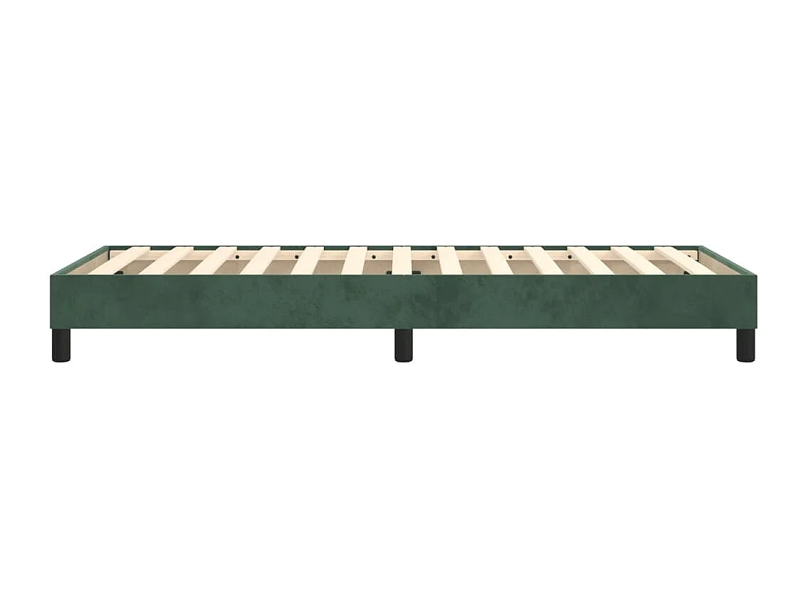 Lit simple | Lit adulte, enfant | Cadre de lit vert foncé 100x200 cm velours