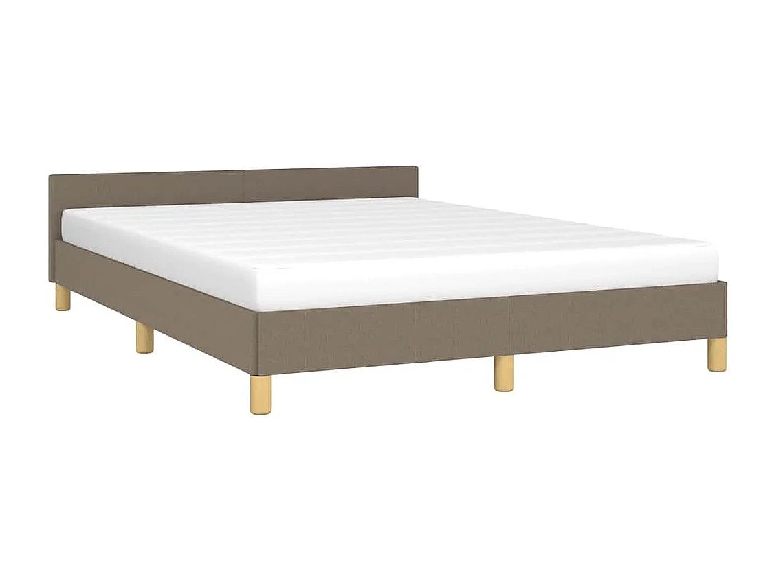 Lit double | Lit adulte | Cadre de lit taupe 140x200 cm tissu