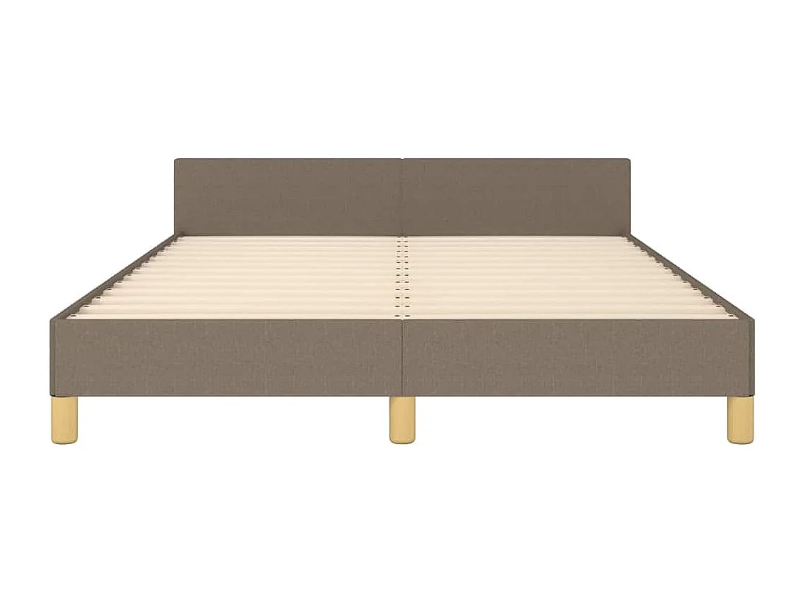 Lit double | Lit adulte | Cadre de lit taupe 140x200 cm tissu