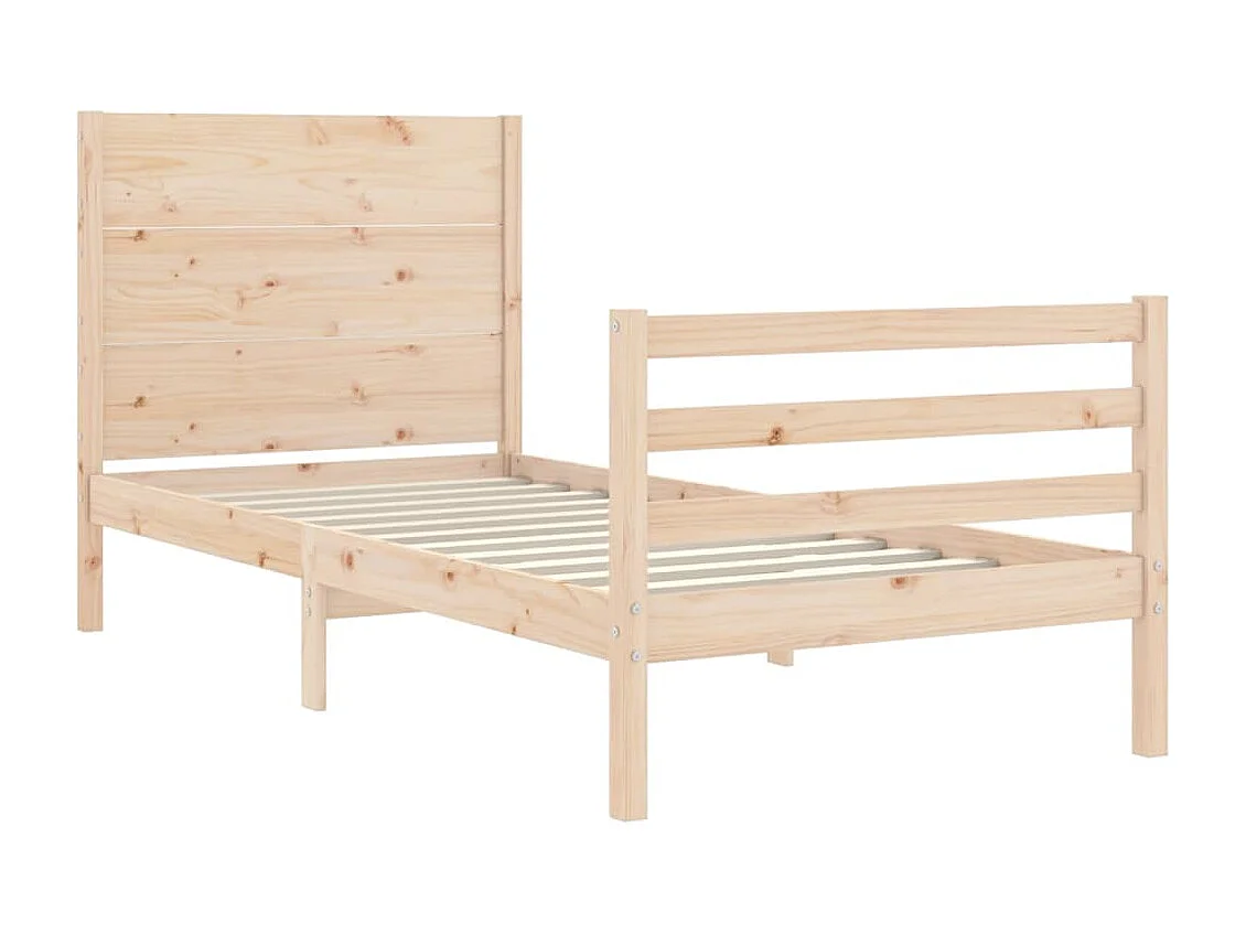 Lit simple | Lit adulte, enfant | Cadre de lit bois massif 75x190 cm