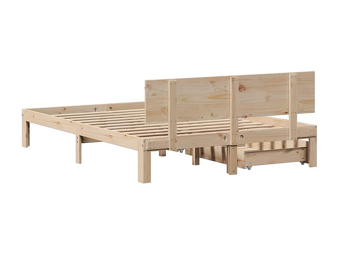 Lit double | Lit adulte | Cadre de lit avec tiroirs 150x200 cm