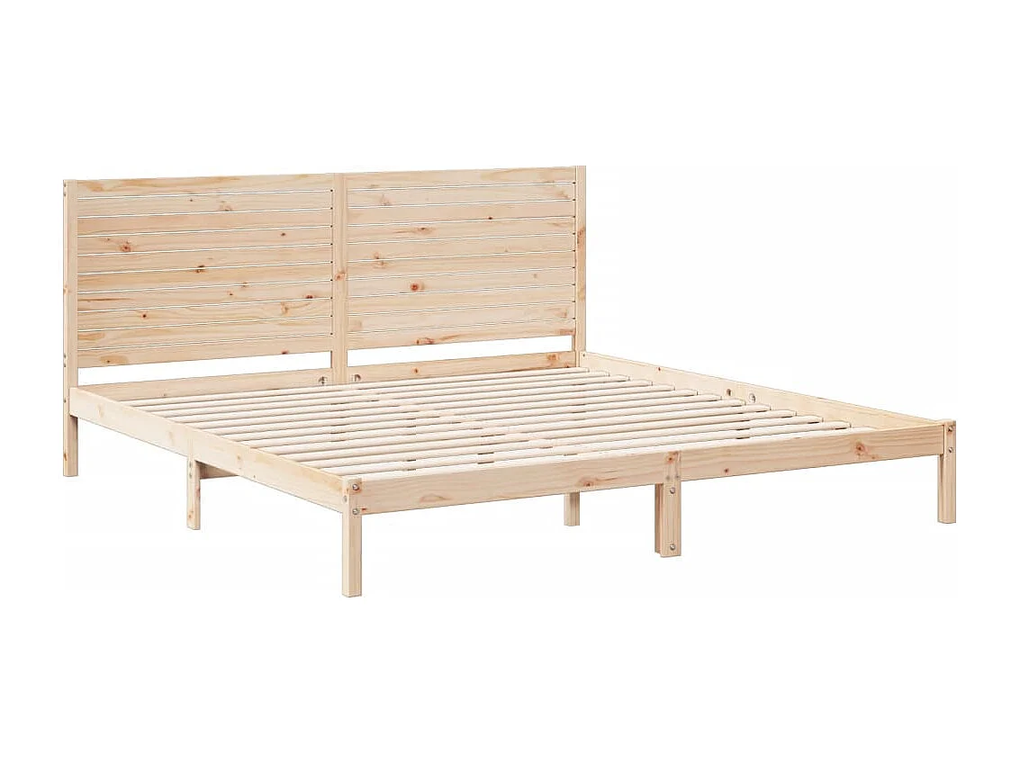 Lit double | Lit adulte | Cadre de lit extra long 200x220 cm bois massif