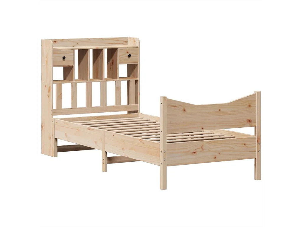 Letto per adulti | Letto singolo | Giroletto senza Materasso 90x200 cm in Legno Massello di Pino