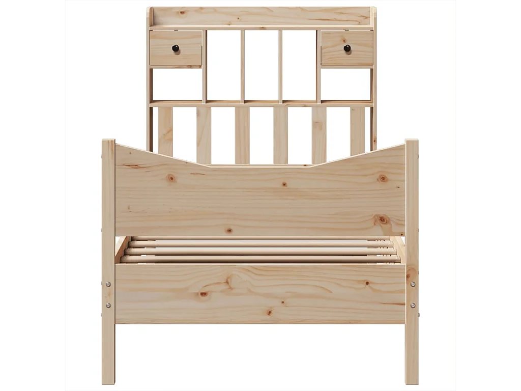 Letto per adulti | Letto singolo | Giroletto senza Materasso 90x200 cm in Legno Massello di Pino