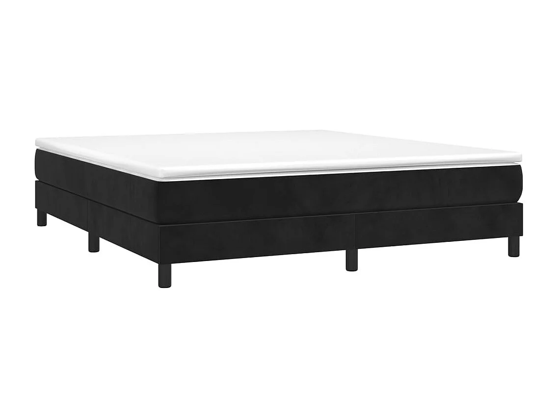 Lit double | Lit adulte | Cadre de lit noir 160x200 cm velours