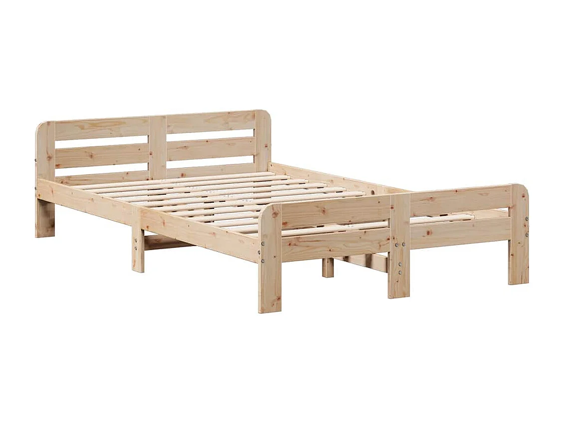 Letto singolo | Giroletto | Letto senza Materasso 120x190 cm in Legno Massello di Pino