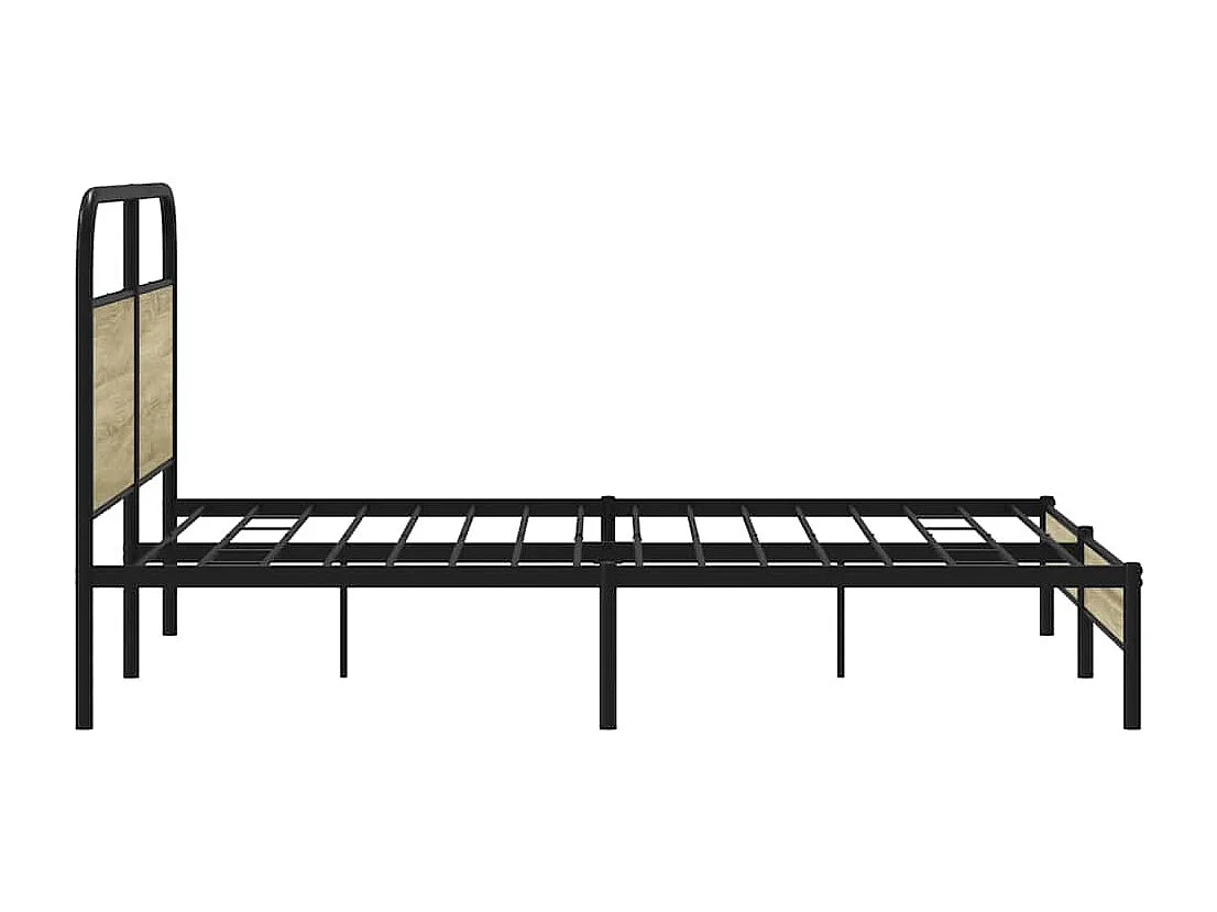 Letto per adulti | Letto matrimoniale | Giroletto senza Materasso Rovere Sonoma 150x200cm in Truciolato