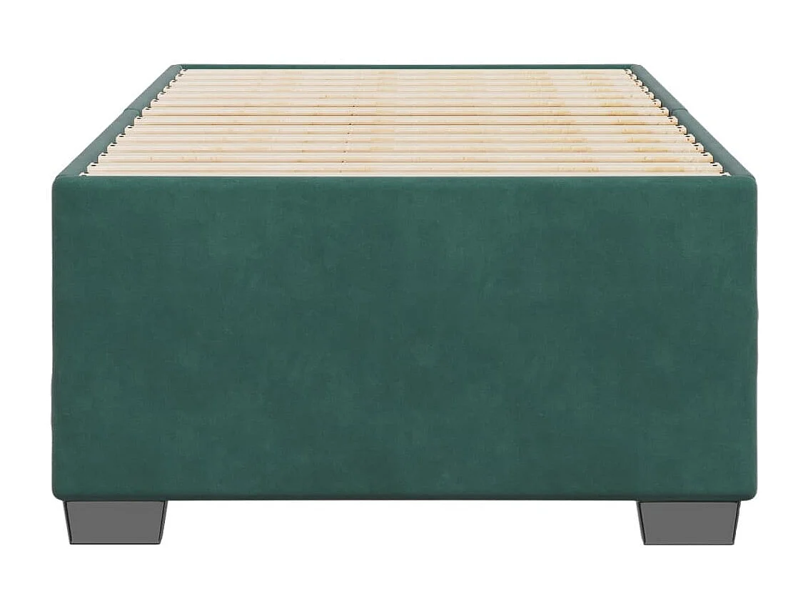 Lit simple | Lit adulte, enfant | Cadre de lit vert foncé 80x200 cm velours