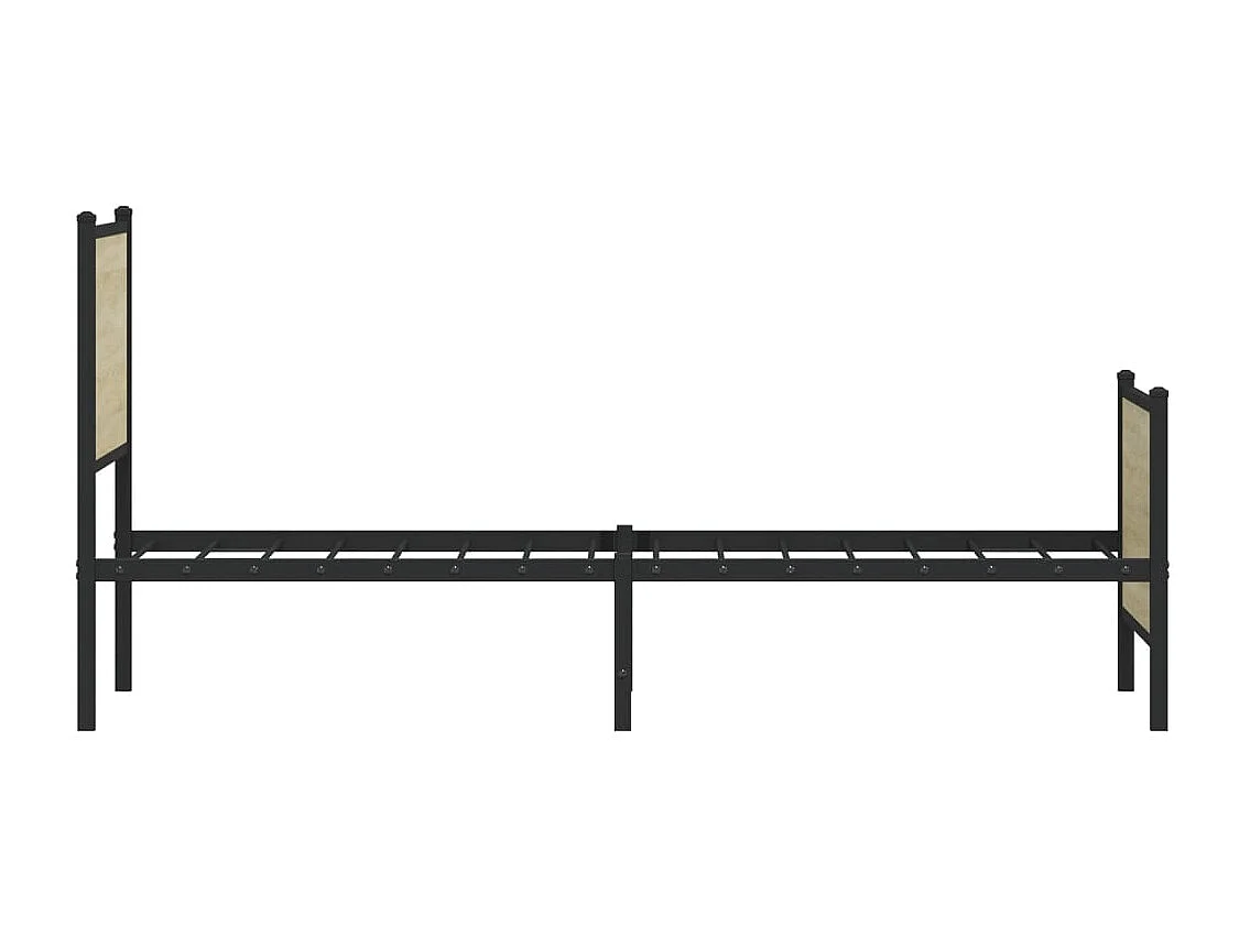 Lit simple | Lit adulte, enfant | Cadre de lit en métal chêne sonoma 100x190 cm