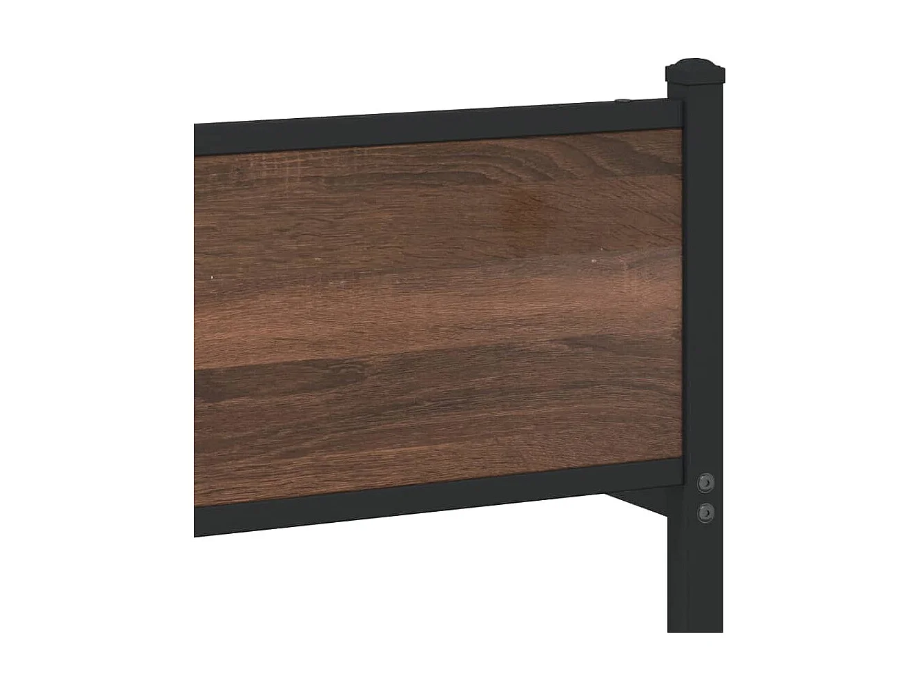 Lit simple | Lit adulte, enfant | Cadre de lit en métal chêne marron 107x203 cm
