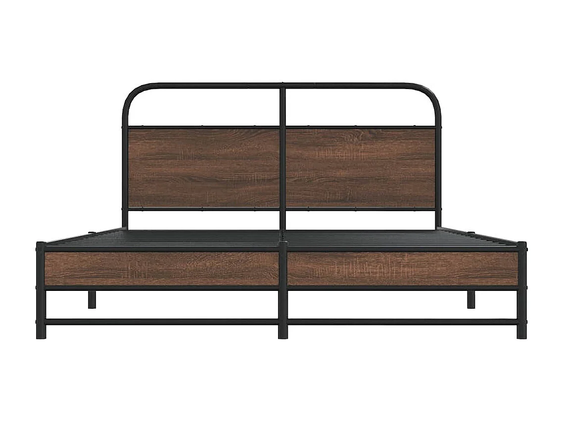 Letto per adulti | Letto matrimoniale | Giroletto senza Materasso Rovere Marrone 150x200 cm Truciolato