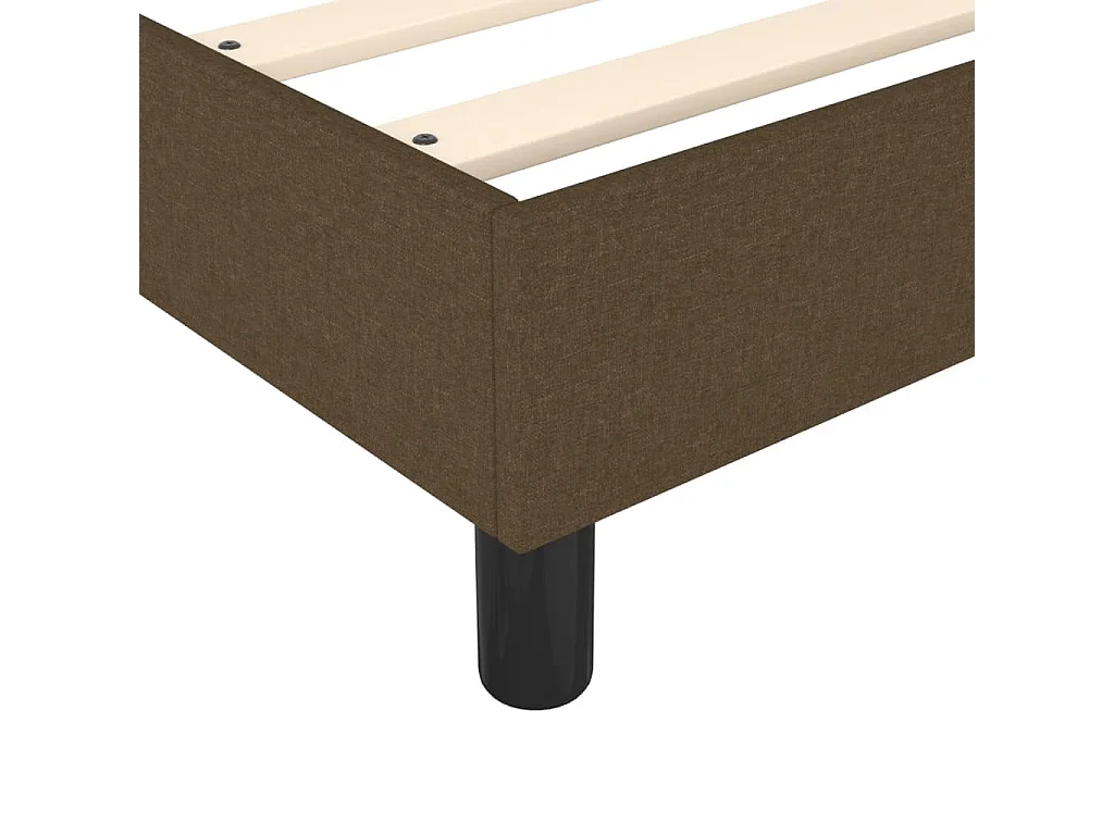 Lit double | Lit adulte | Cadre de lit marron foncé 140x200 cm tissu