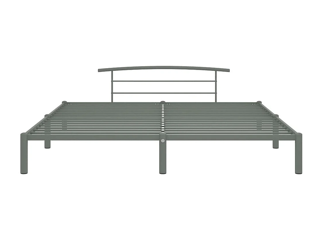 Lit double | Lit adulte | Cadre de lit gris métal 200x200 cm