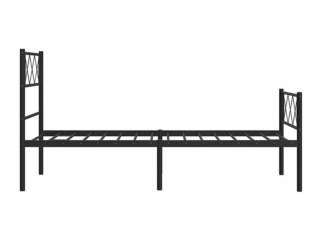 Lit simple | Lit adulte, enfant | Cadre de lit métal et pied de lit noir 100x200 cm