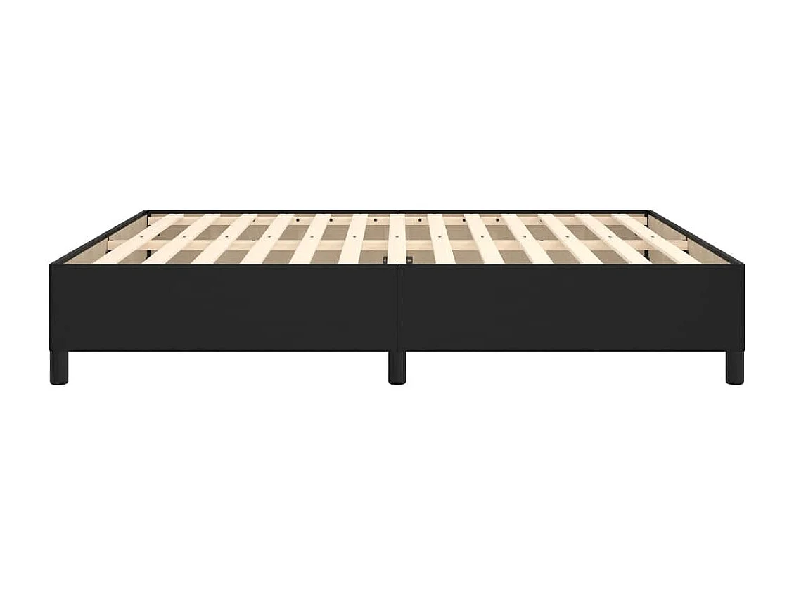 Lit double | Lit adulte | Cadre de lit noir 180x200 cm similicuir