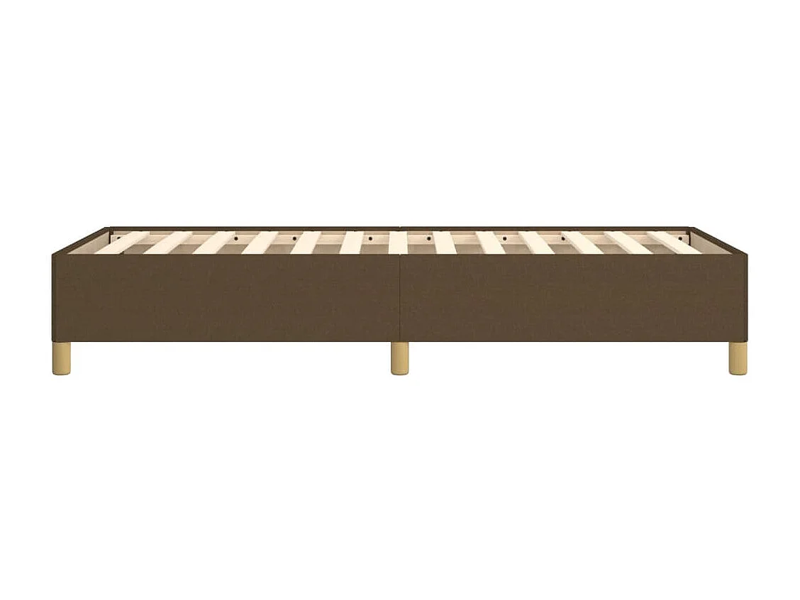 Lit simple | Lit adulte, enfant | Cadre de lit marron foncé 100x200 cm tissu