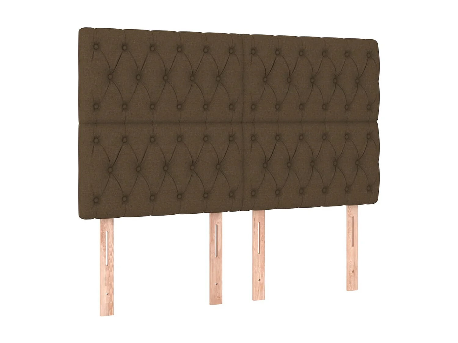 Lit double | Lit adulte | Cadre de lit marron foncé 140x200 cm tissu